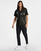 MENS LAST MANIAC RESORT SS SHIRT BLACK SHIRTS