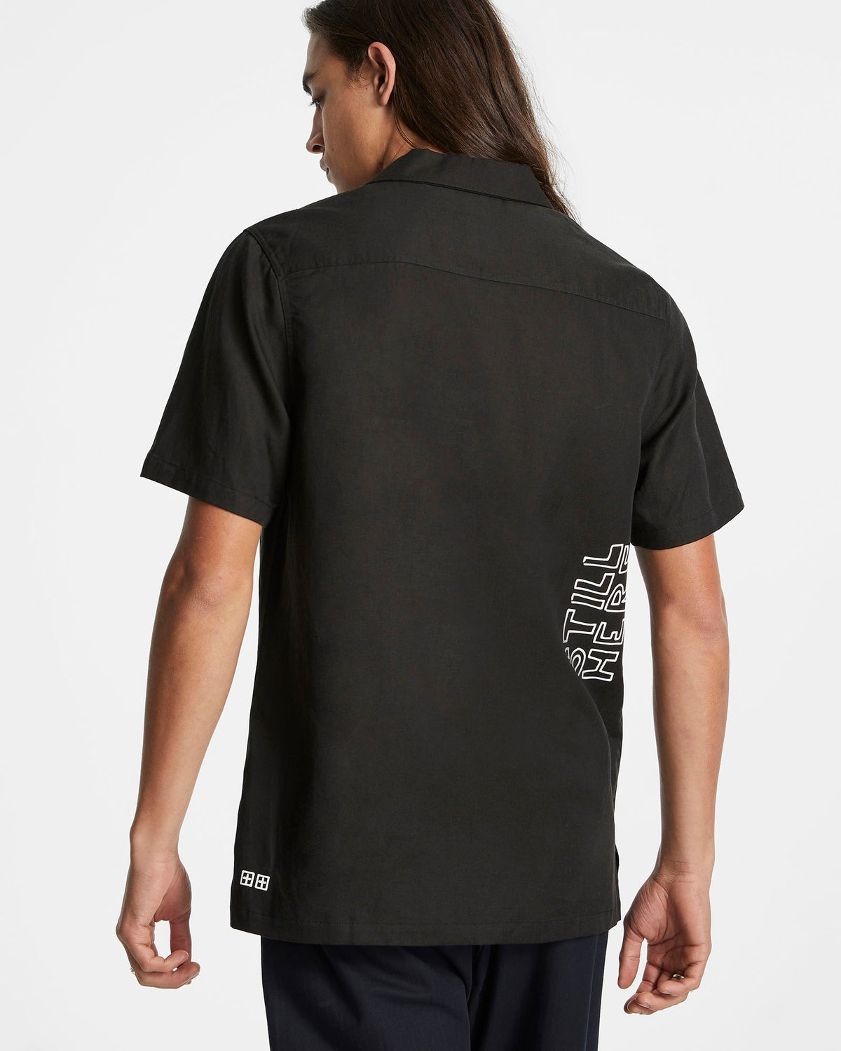 MENS LAST MANIAC RESORT SS SHIRT BLACK SHIRTS