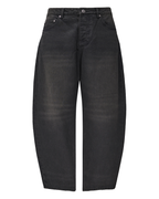 Mens Vorteks Graphite Barrel Leg Denim Jeans - Grey
