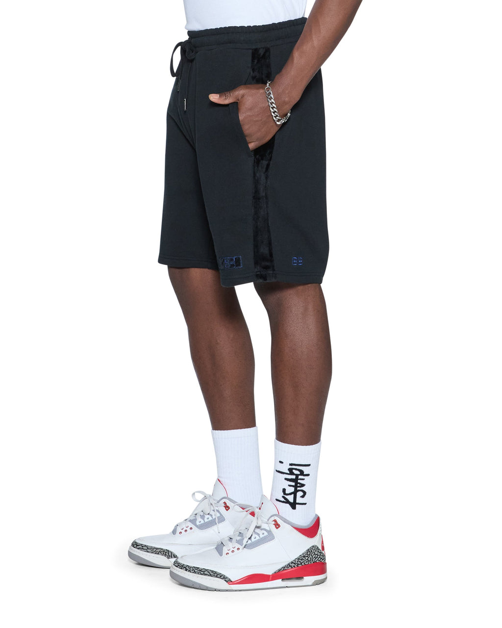 MENS 4X4 LUXE SYNTHESIS TRAK SHORT COBALT BLACK WALKSHORTS
