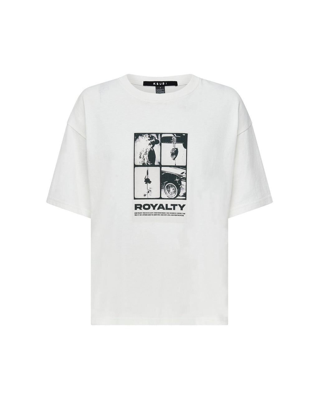 Womens Royalty Everyday Ss Tee Vintage White Regular Tees - White