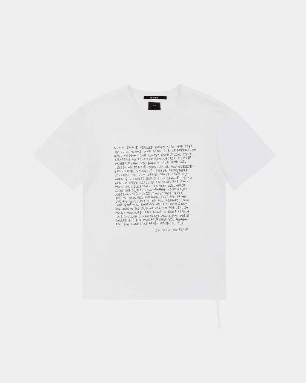 MENS WHITENOISE KASH SS TEE SPACE WHITE TEES
