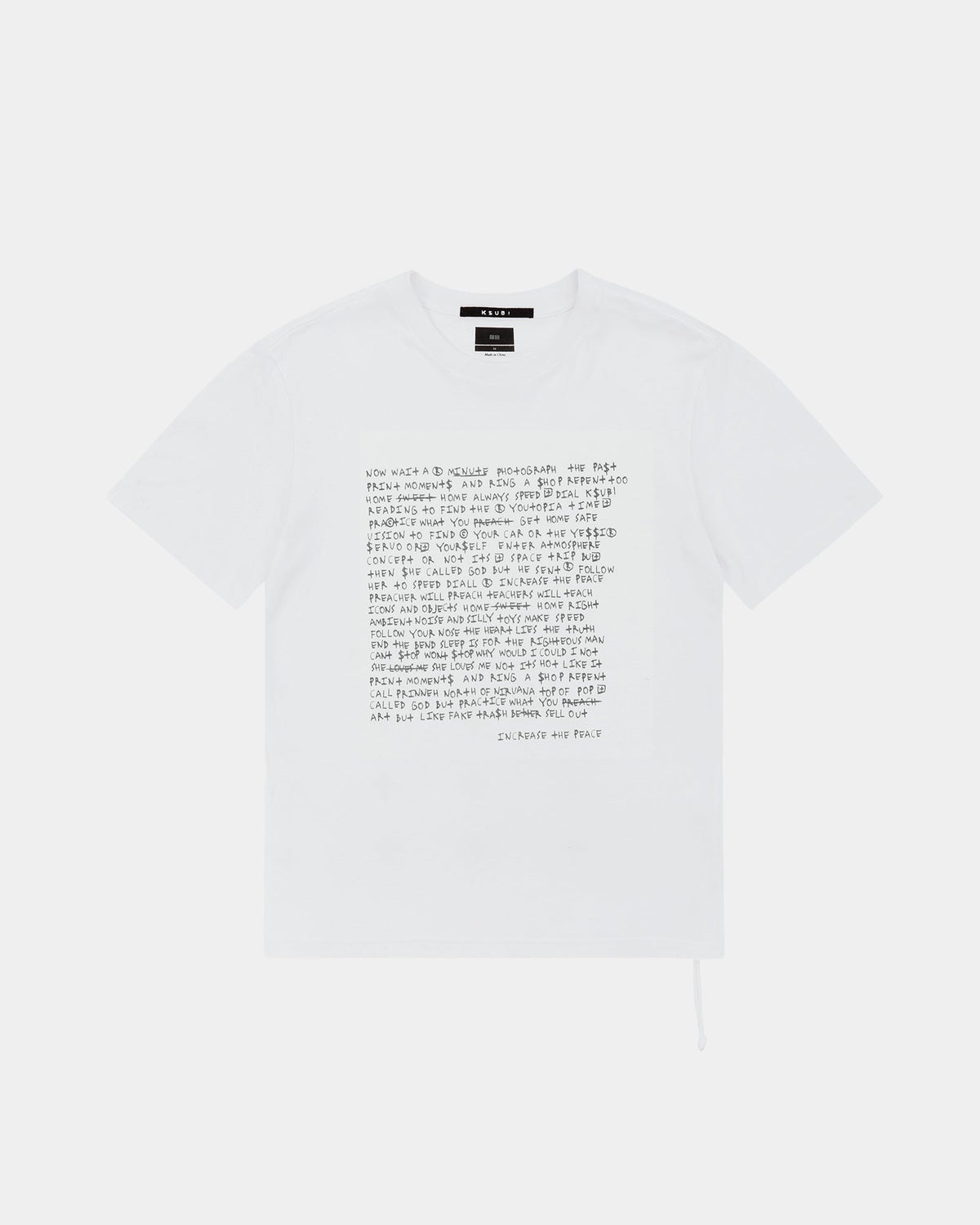 MENS WHITENOISE KASH SS TEE SPACE WHITE TEES