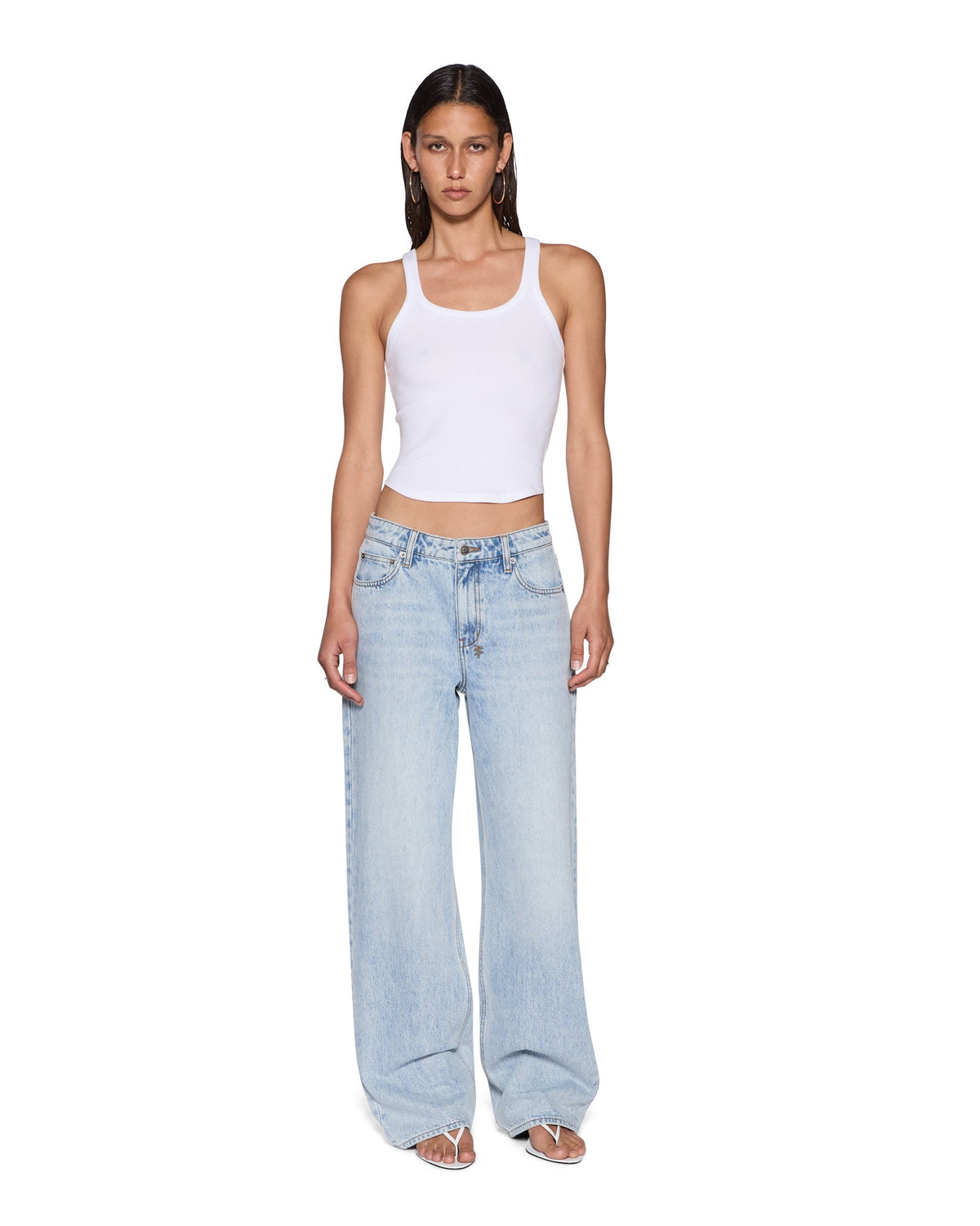 Womens Chloe Tank White Fitted Tees - White