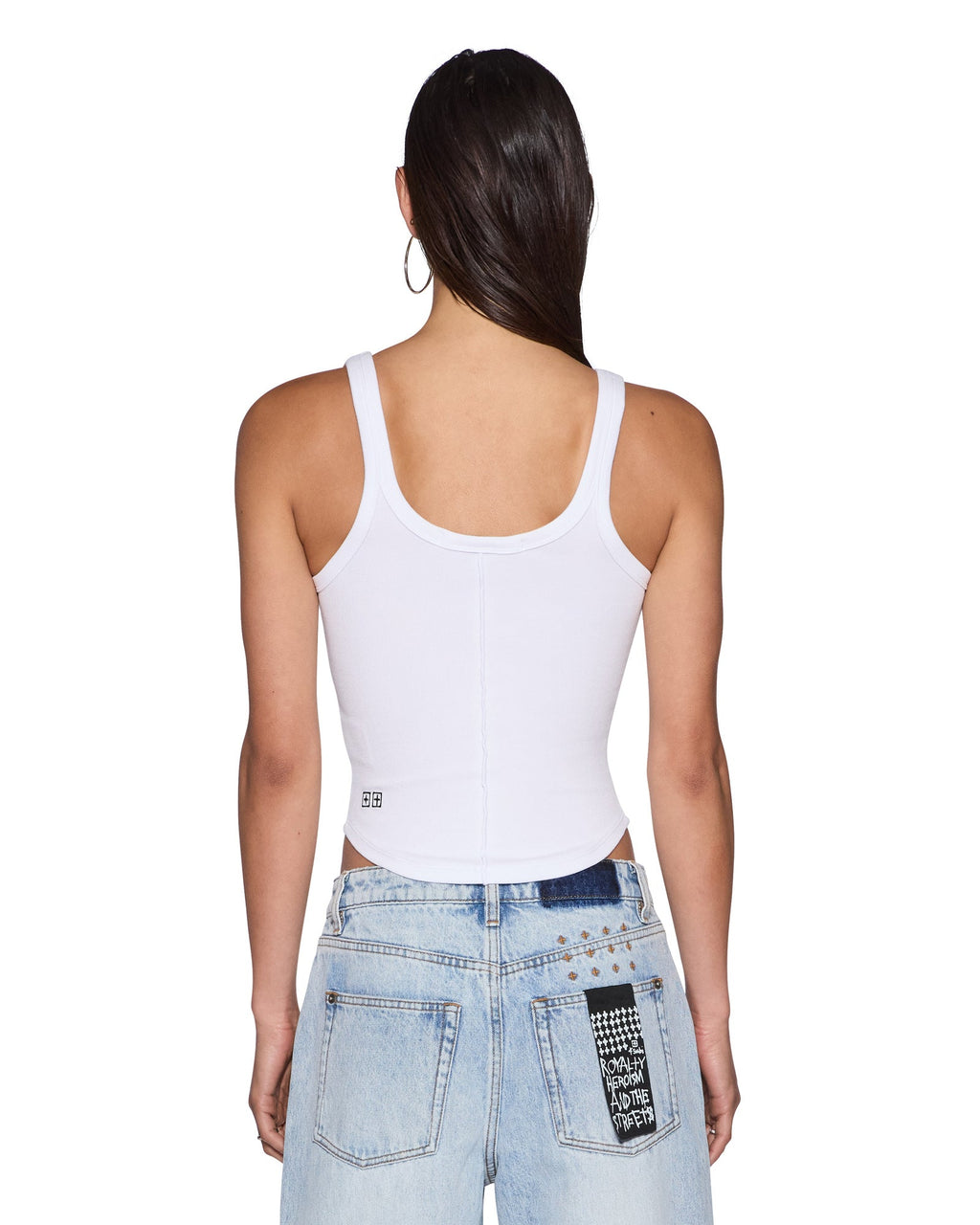 Womens Chloe Tank White Fitted Tees - White
