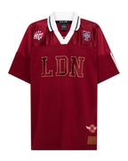 WOMENS LDN BOYFRIEND SS JERSEY GARNET FASHION TOPS