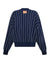 WOMENS  DEAN CARDIGAN NAVY PINSTRIPE REGULAR KNITWEAR