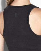 WOMENS 3X4 ORIGIN TANK WASHED BLACK TEES
