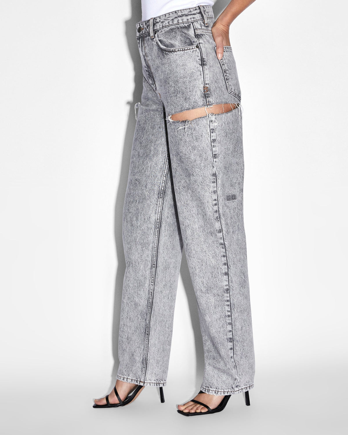 WOMENS PLAYBACK DIME KUT OUT DENIM JEANS
