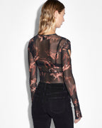 WOMENS VOID MESH LS TOP CONSUMED FASHION TOPS