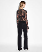 WOMENS VOID MESH LS TOP CONSUMED FASHION TOPS