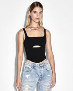 WOMENS VERTIGO BUSTIER BLACK FASHION TOPS