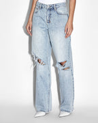 WOMENS LOW RIDER KARMA TRASHED DENIM JEANS