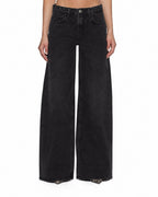 Womens Dropout Jean Noir Relaxed Straight Denim Jeans - Black