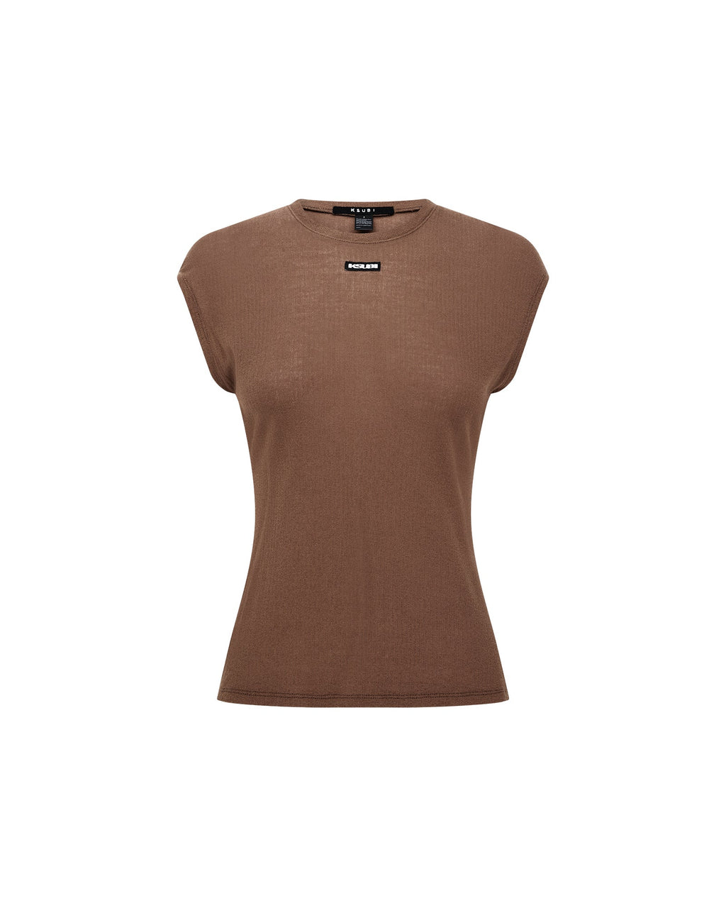 Womens Staple Ss Tee Chocolate Sheer Slim Tees - Brown