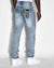 MENS  CHITCH SPRAY OUT YELLOW SLIM DENIM JEANS