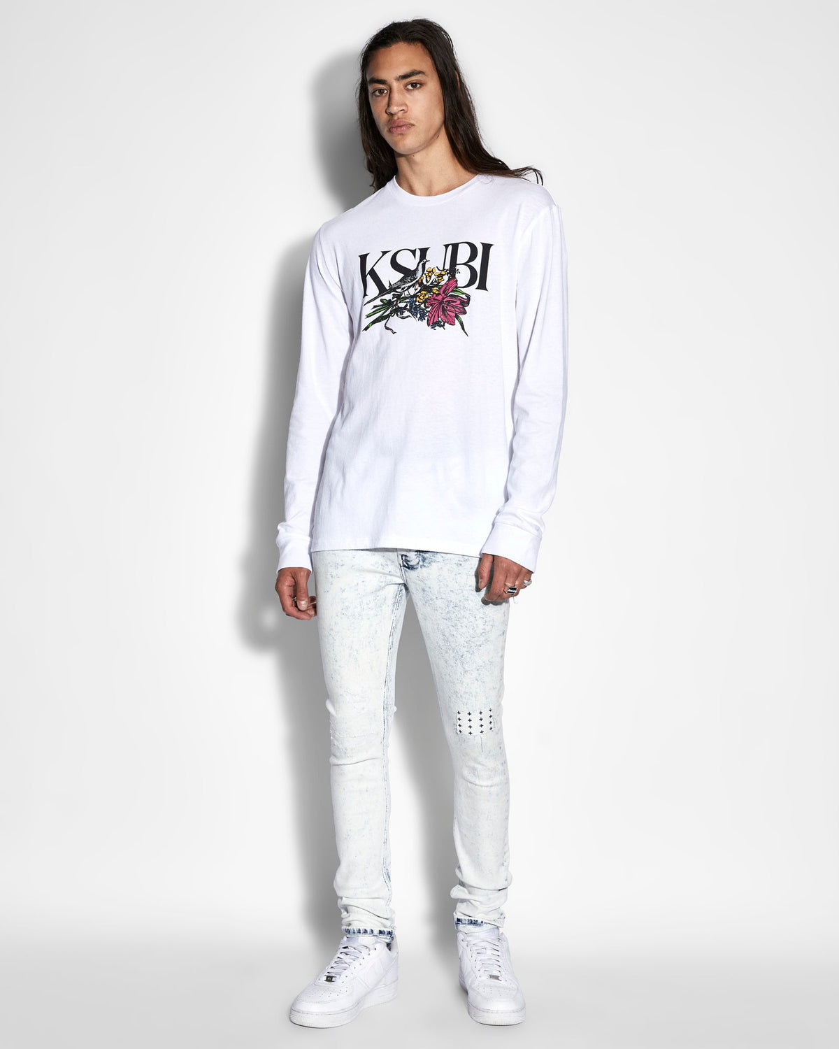 Mens Van Winkle Remnant Skinny Denim Jeans - White