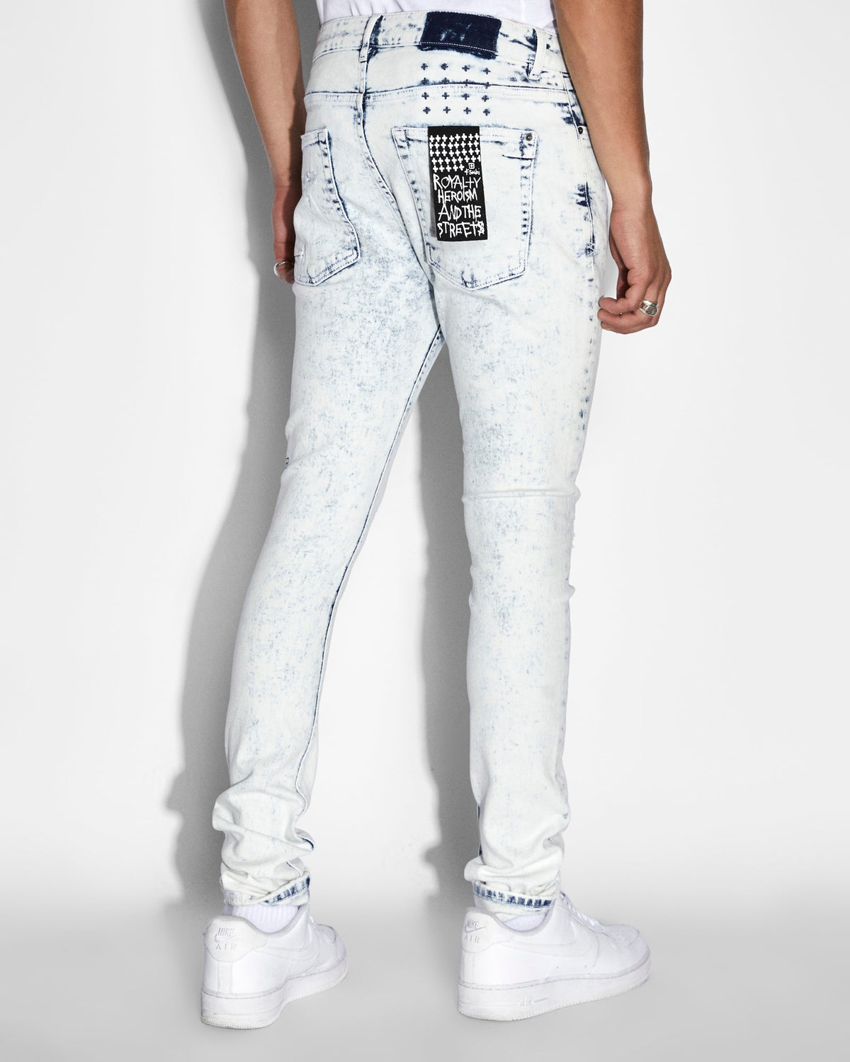 Mens Van Winkle Remnant Skinny Denim Jeans - White