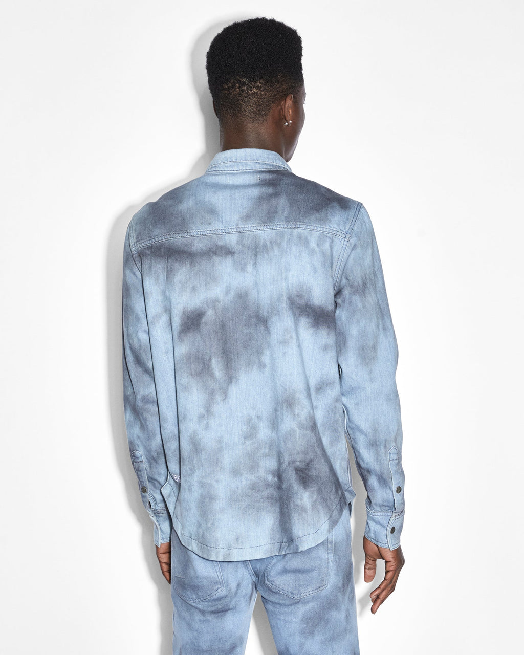 Mens Scorpio Ls Shirt Lowtide Regular Shirts - Denim