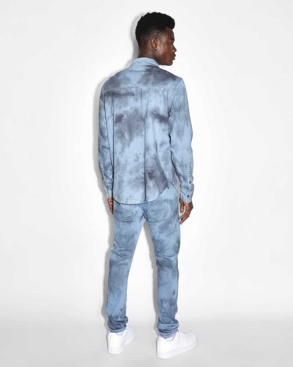 Mens Scorpio Ls Shirt Lowtide Regular Shirts - Denim