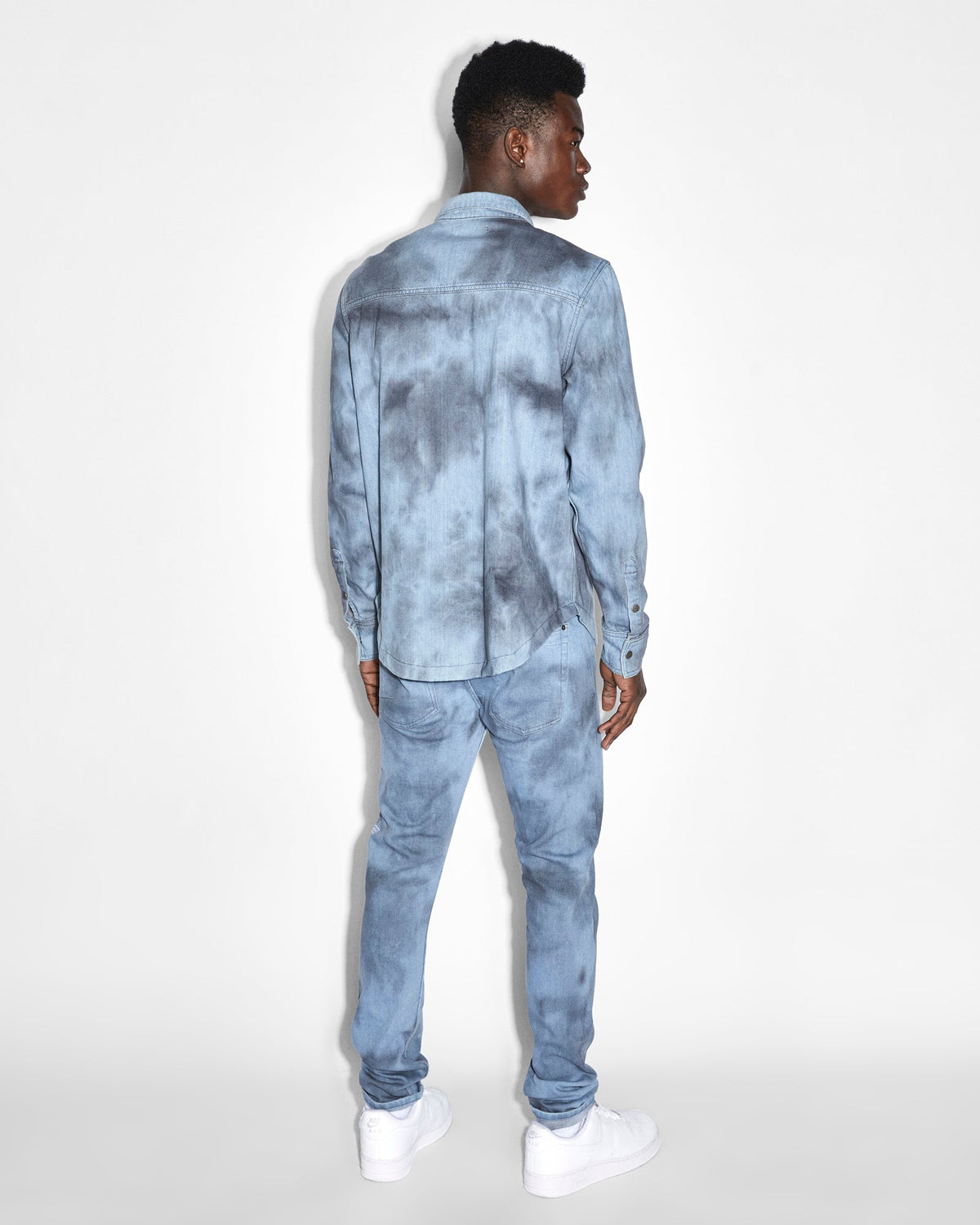 Mens Scorpio Ls Shirt Lowtide Regular Shirts - Denim