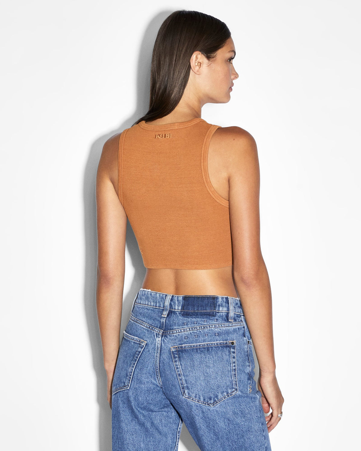 Womens Syndicate Tank Caramel Fitted Fashion Tops - Brown