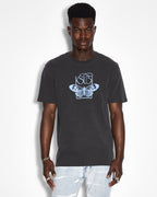Mens Butterfly Kash Ss Tee Faded Black Regular Tees - Black