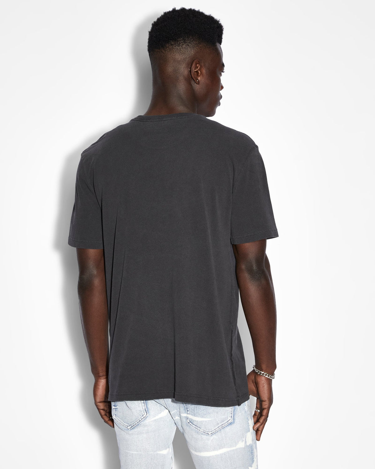 Mens Butterfly Kash Ss Tee Faded Black Regular Tees - Black