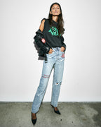 WOMENS WORLDWIDE NIRVANA SS TEE BLACK TEES