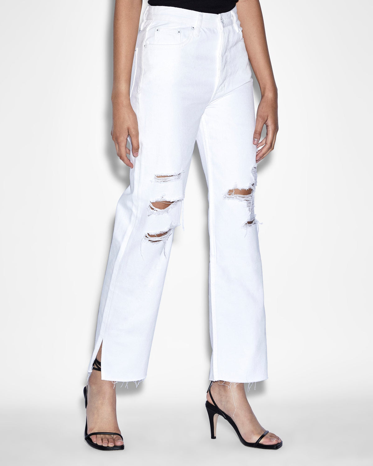 WOMENS BROOKLYN JEAN BLANC SLICED DENIM JEANS