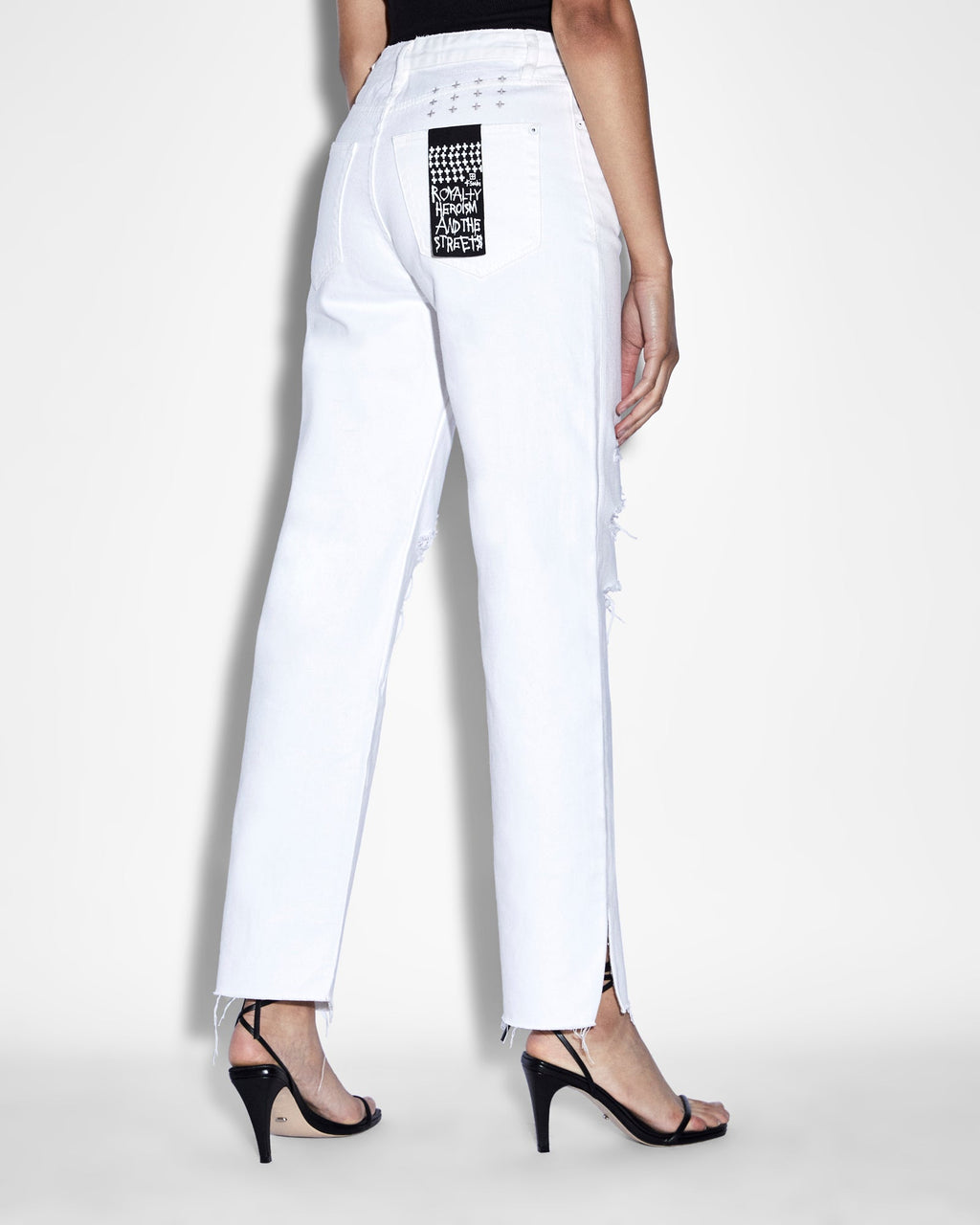 WOMENS BROOKLYN JEAN BLANC SLICED DENIM JEANS