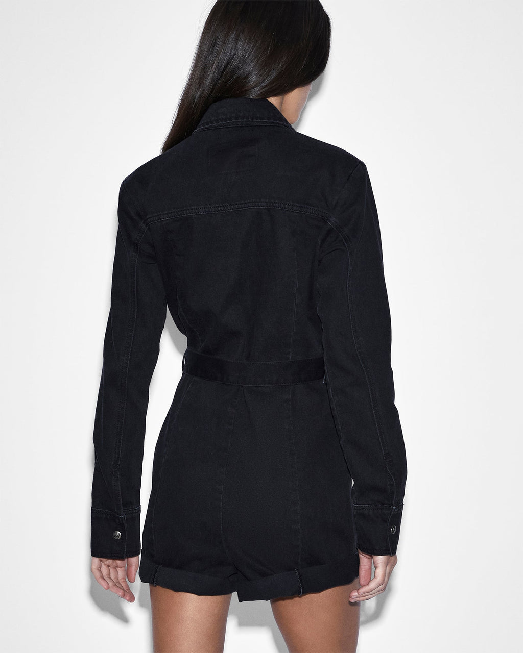 Womens Hazard Short Boilersuit Relaxed Playsuits - Black