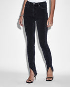 Womens Spray On Xtra Onyx Panel Skinny Denim Jeans - Black