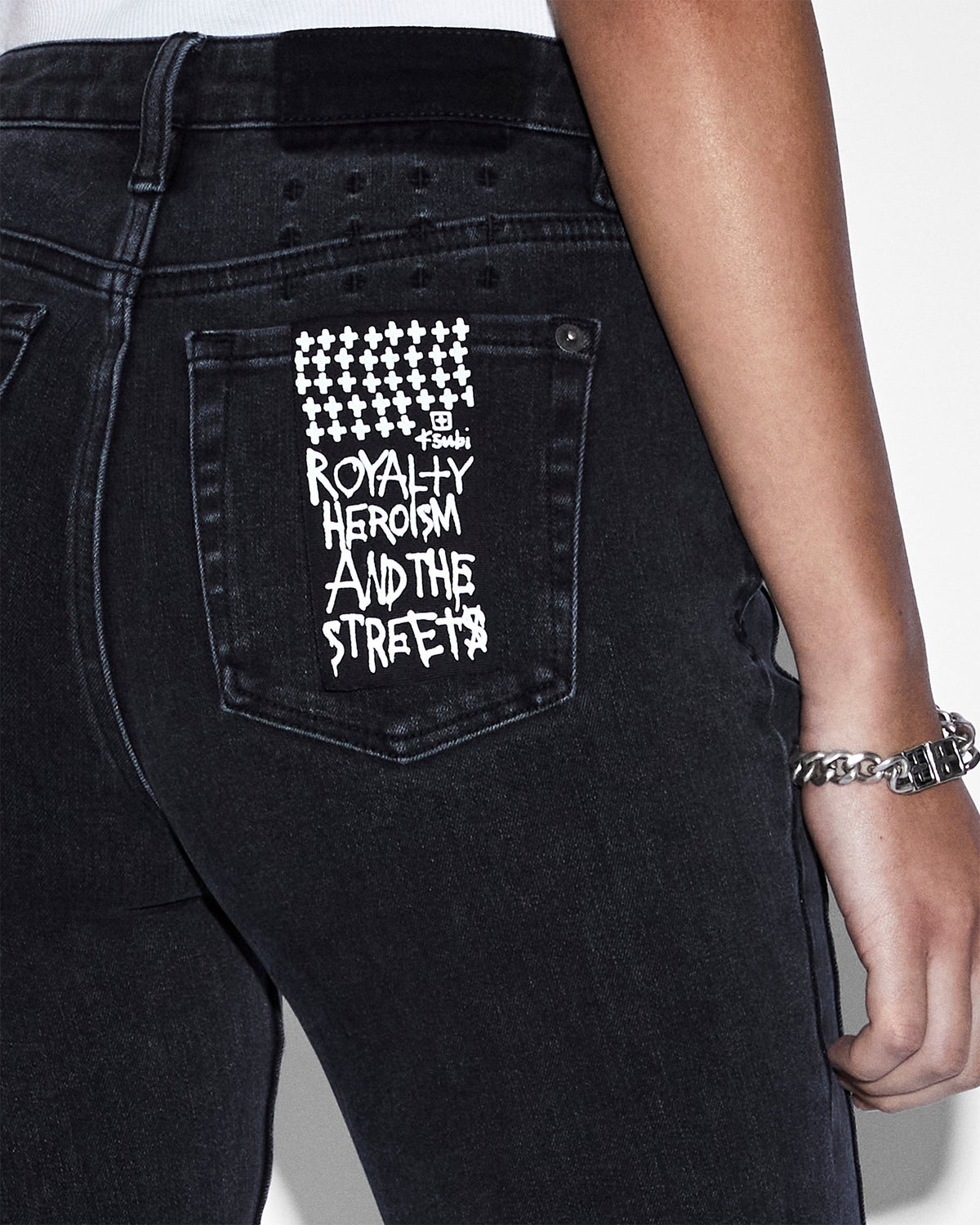 Womens Spray On Xtra Onyx Panel Skinny Denim Jeans - Black