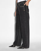 WOMENS LOW RIDER GHOSTED DENIM JEANS