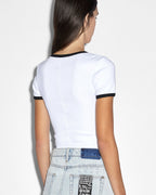 Womens 90s Arise Ss Tee White Fitted Tees - White
