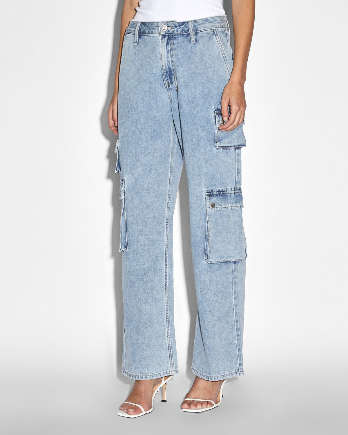 WOMENS LOW RIDER CARGO AUTHENTIK DENIM JEANS