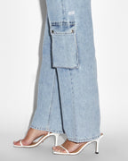 WOMENS LOW RIDER CARGO AUTHENTIK DENIM JEANS