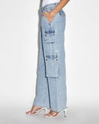 WOMENS LOW RIDER CARGO AUTHENTIK DENIM JEANS