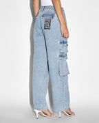 WOMENS LOW RIDER CARGO AUTHENTIK DENIM JEANS