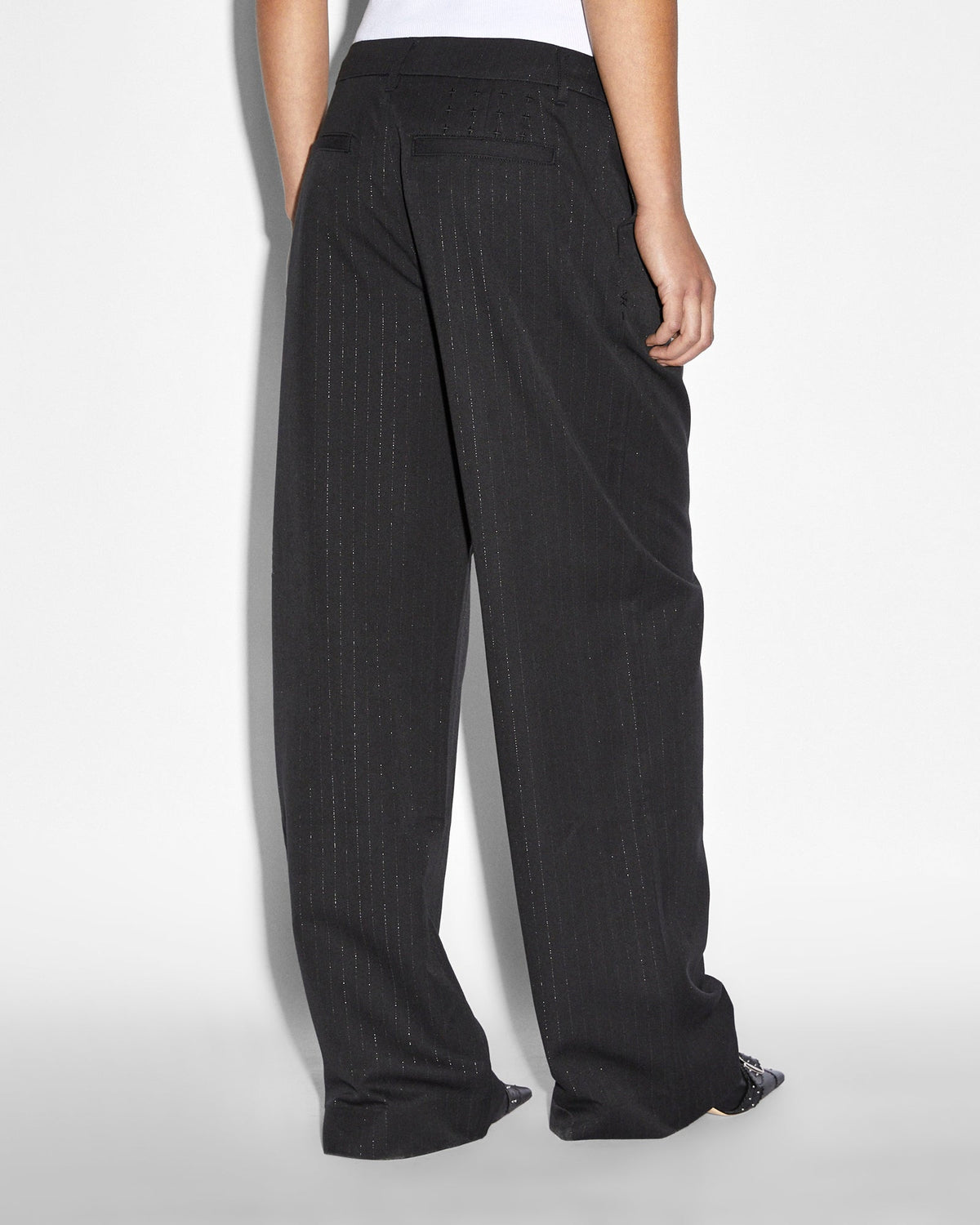 WOMENS REBEL TROUSER PINSTRIPE PANTS