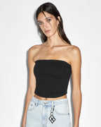 WOMENS ARISE TUBE TOP BLACK FASHION TOPS