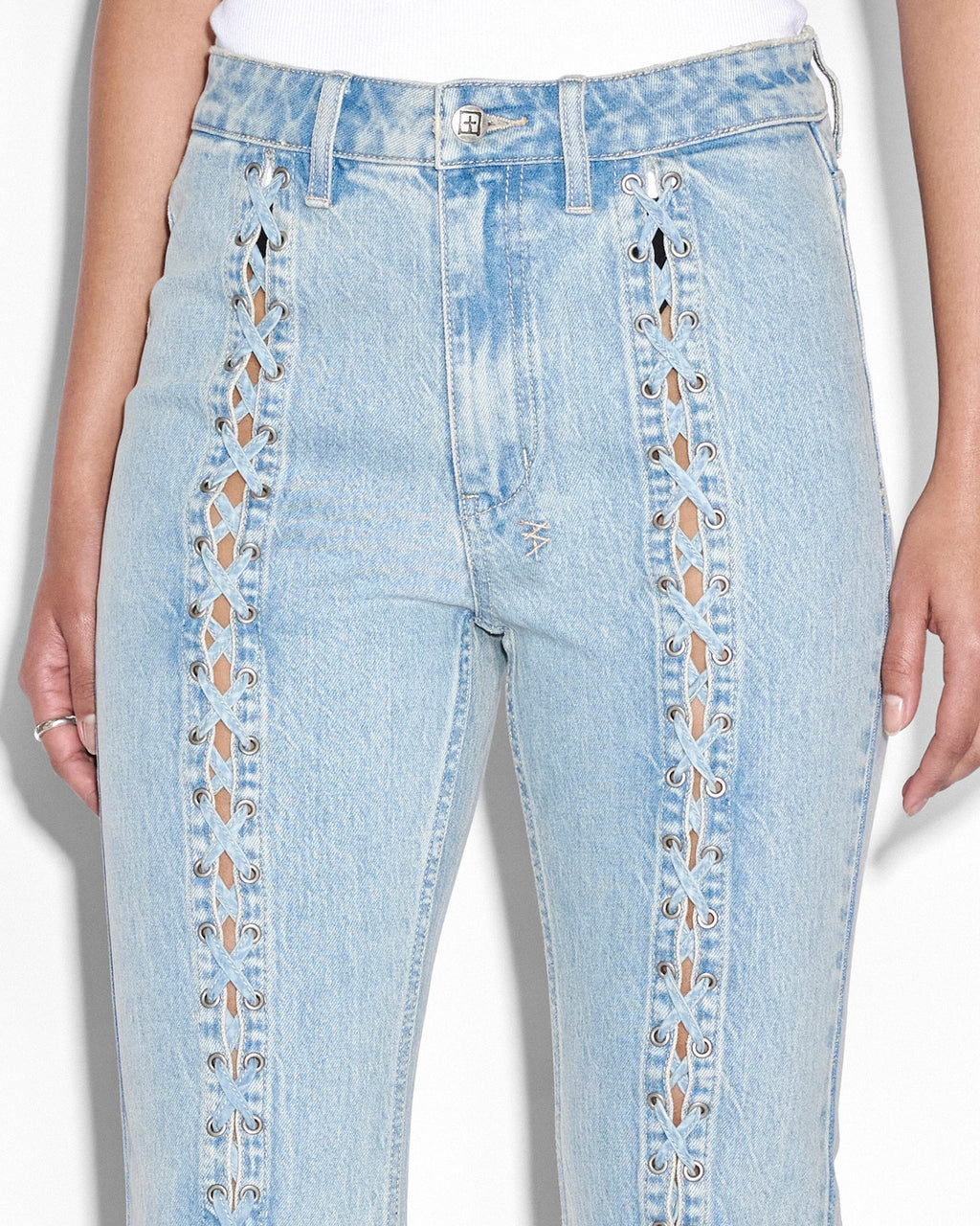 WOMENS SOHO DOVE LACED DENIM JEANS