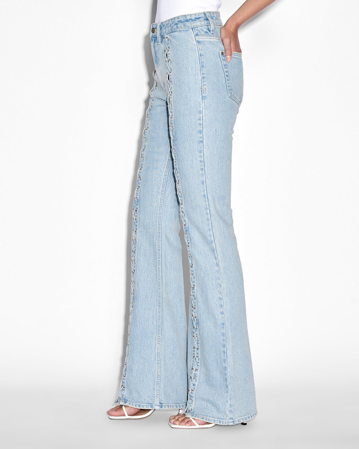 WOMENS SOHO DOVE LACED DENIM JEANS
