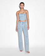 WOMENS SOHO DOVE LACED DENIM JEANS