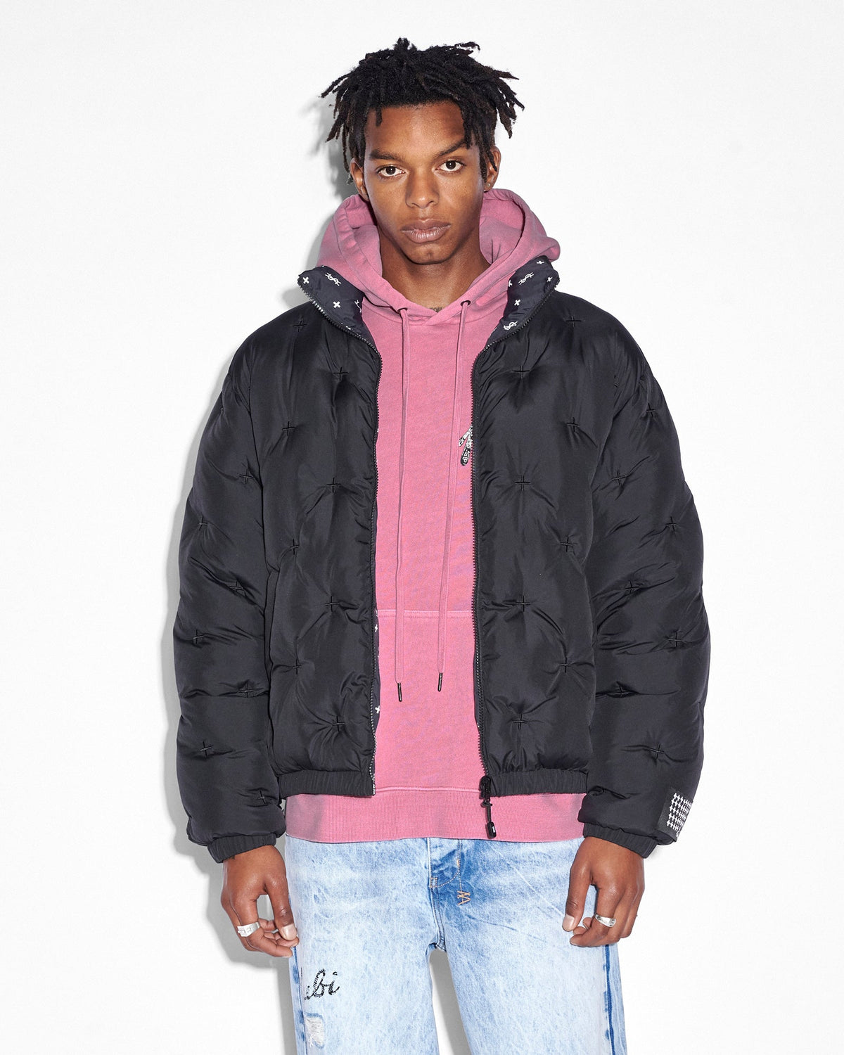 MENS FLIGHT PUFFER JACKET BLACK JACKETS