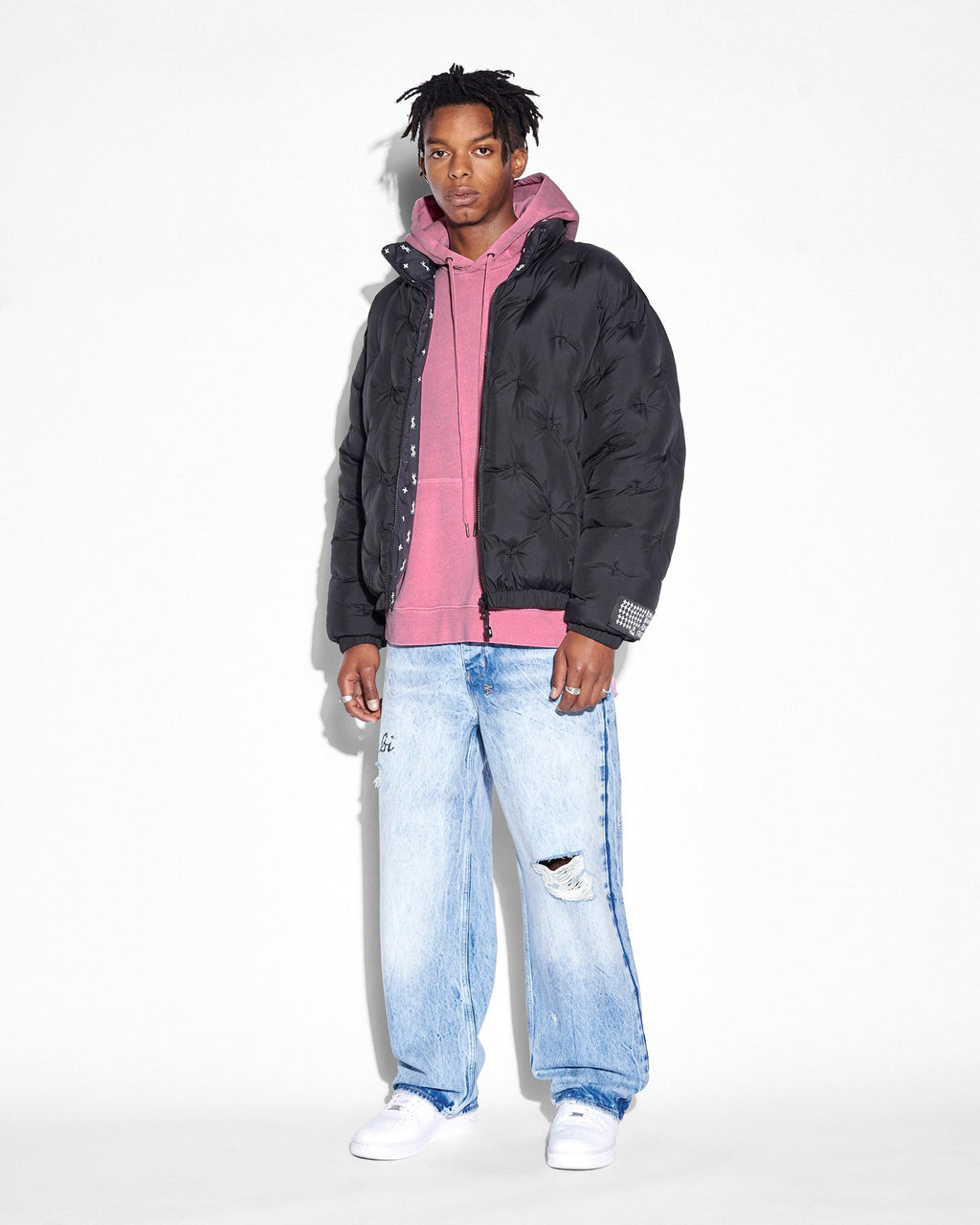 MENS FLIGHT PUFFER JACKET BLACK JACKETS