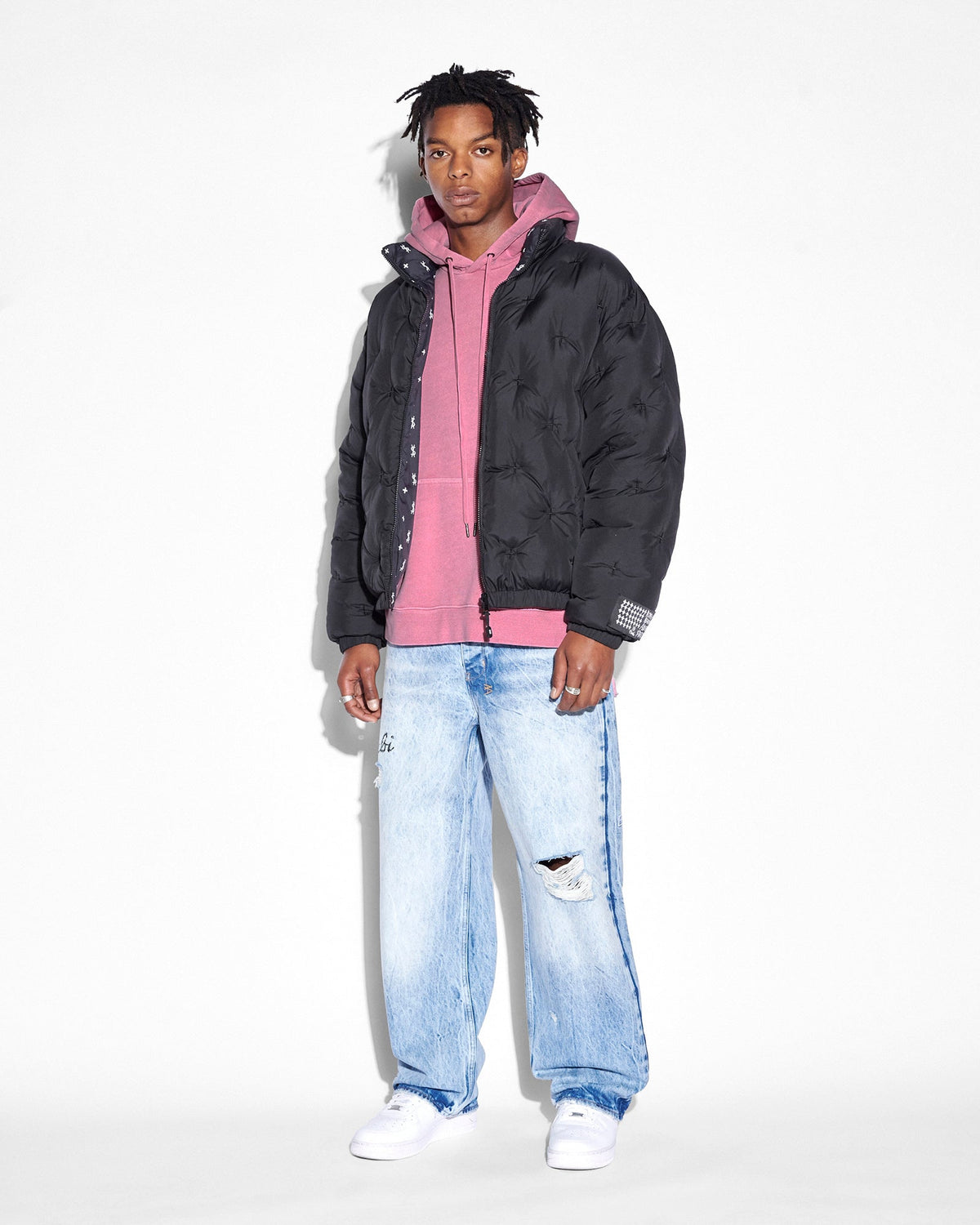 MENS FLIGHT PUFFER JACKET BLACK JACKETS