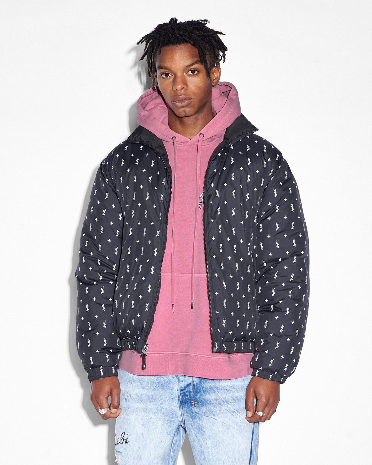 MENS FLIGHT PUFFER JACKET BLACK JACKETS