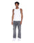 MENS  DEBUT SINGLET WHITE FITTED TEES